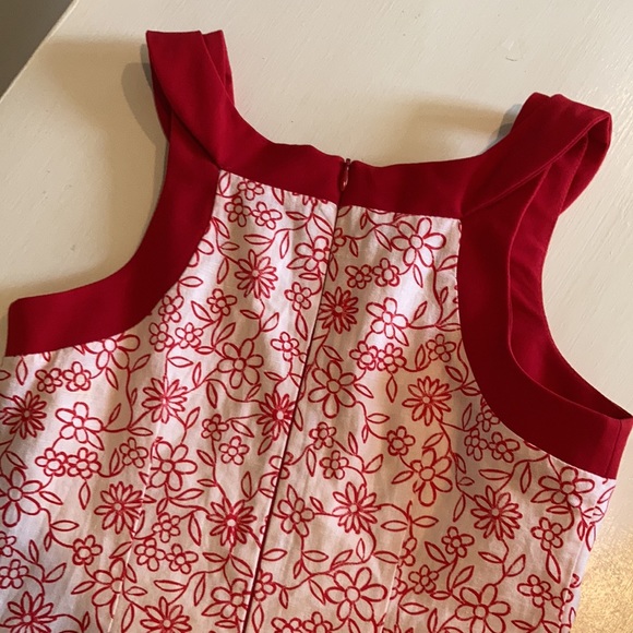 White and red flower summer dress - Picture 6 of 8